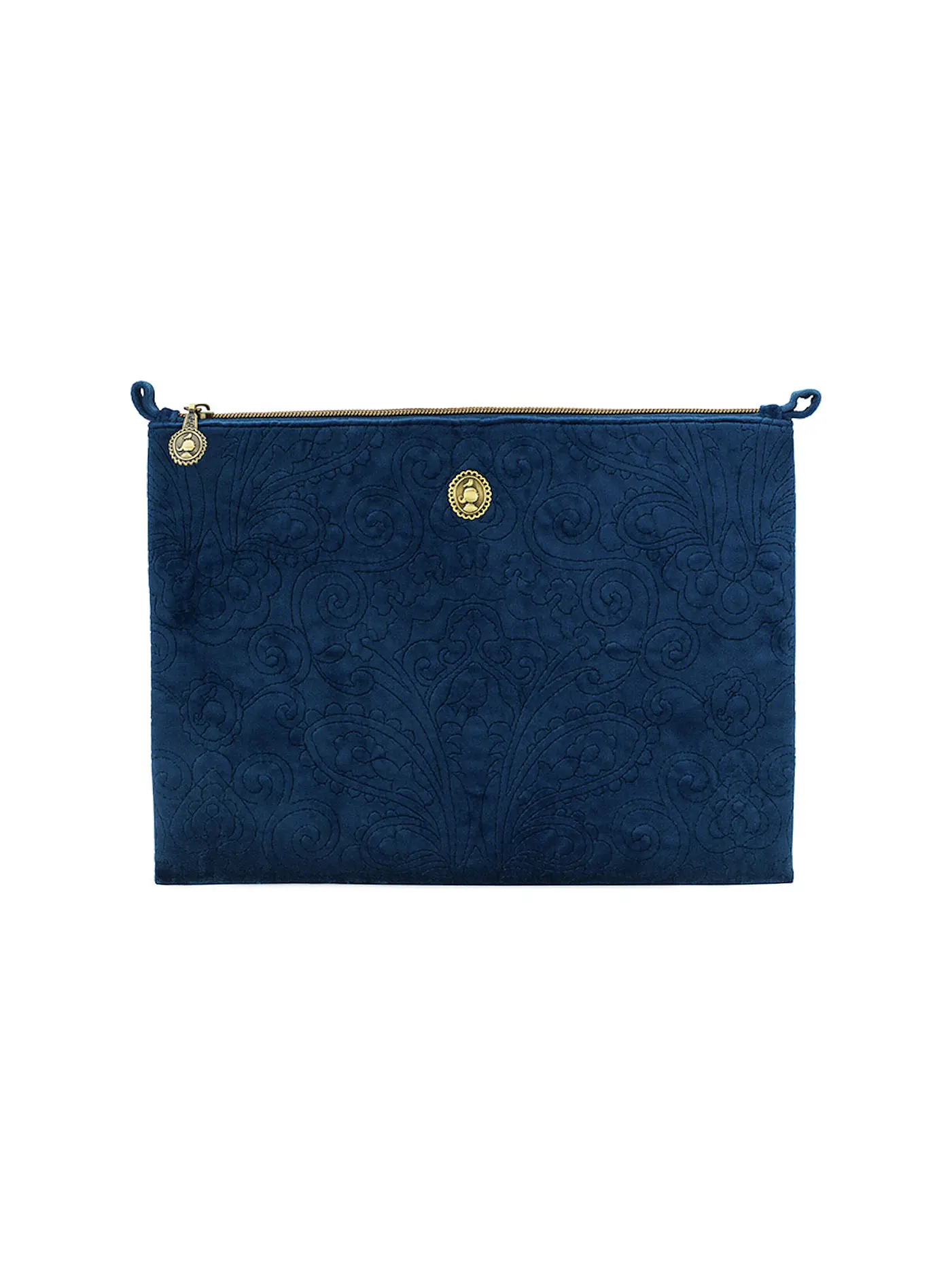 PIP STUDIO | Kosmetiktasche Velvet Quilted L 33x22cm Dark Blue | 